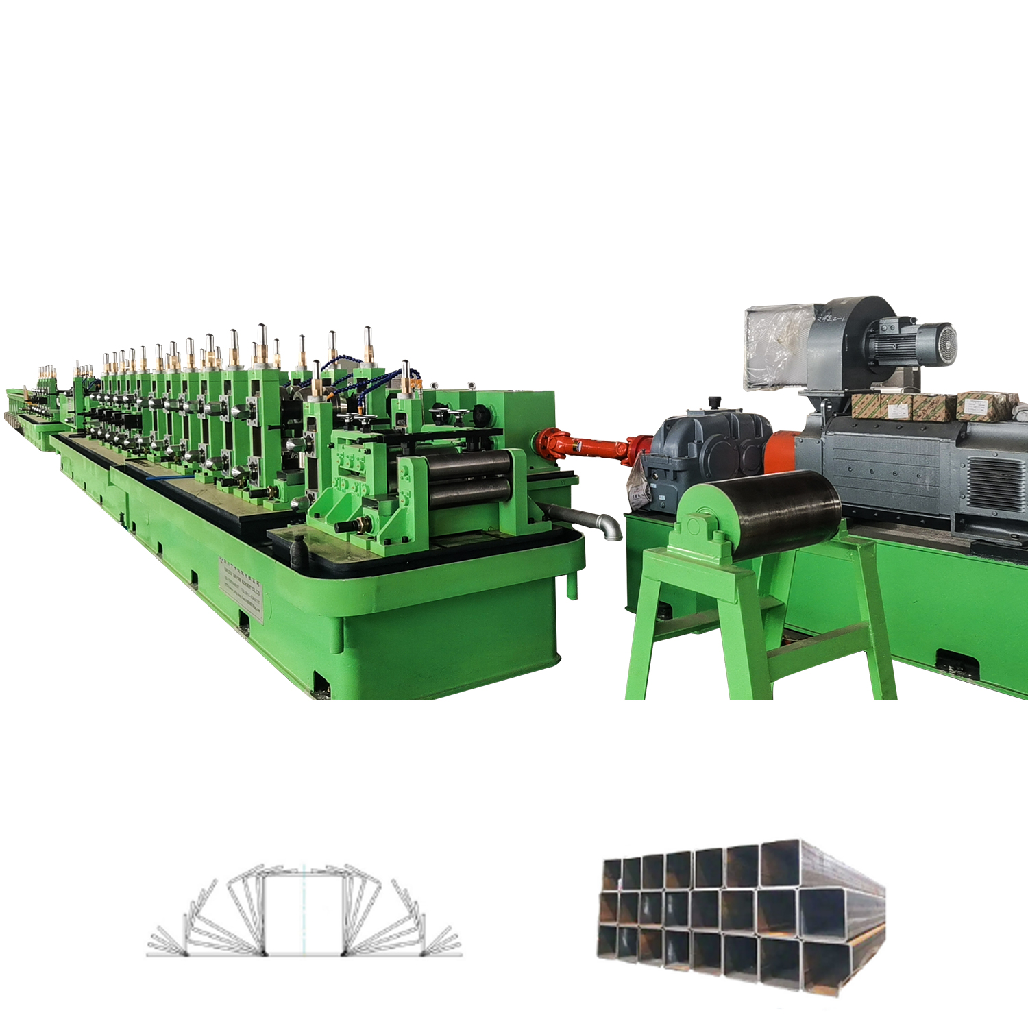 Máquina de tubos ERW 80x80x4.0 mm ERW; Roller de intercambio cuadrado